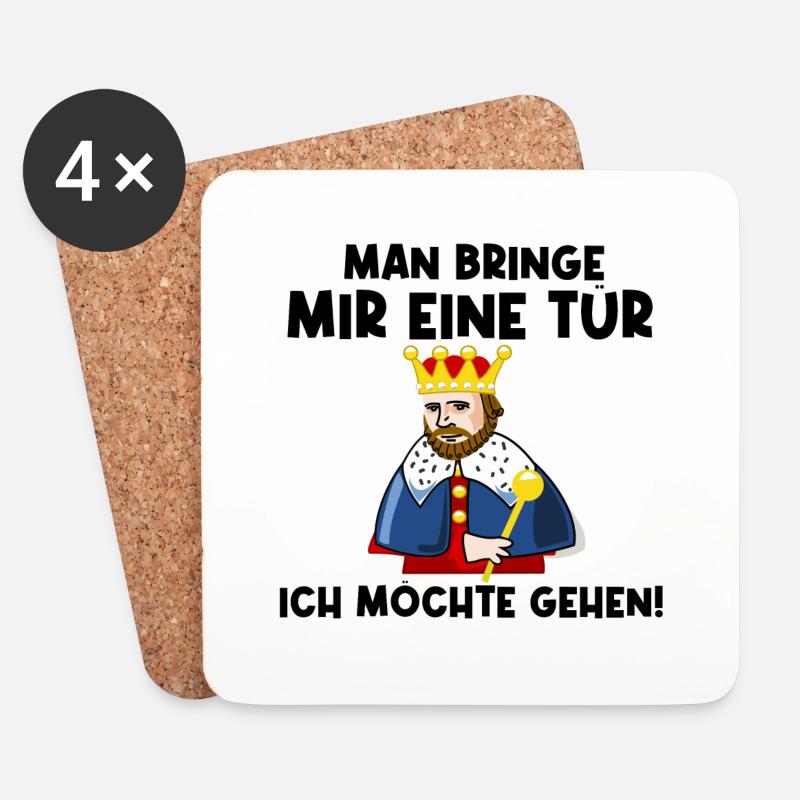 Man bringe mir eine Tür - Untersetzer (4er-Set) - Weiß