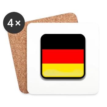 Germany flag - Coasters (set of 4) - white - Front