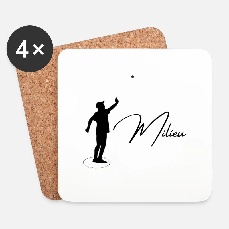 Boule Silhouette Milieu - Untersetzer (4er-Set) - Weiß
