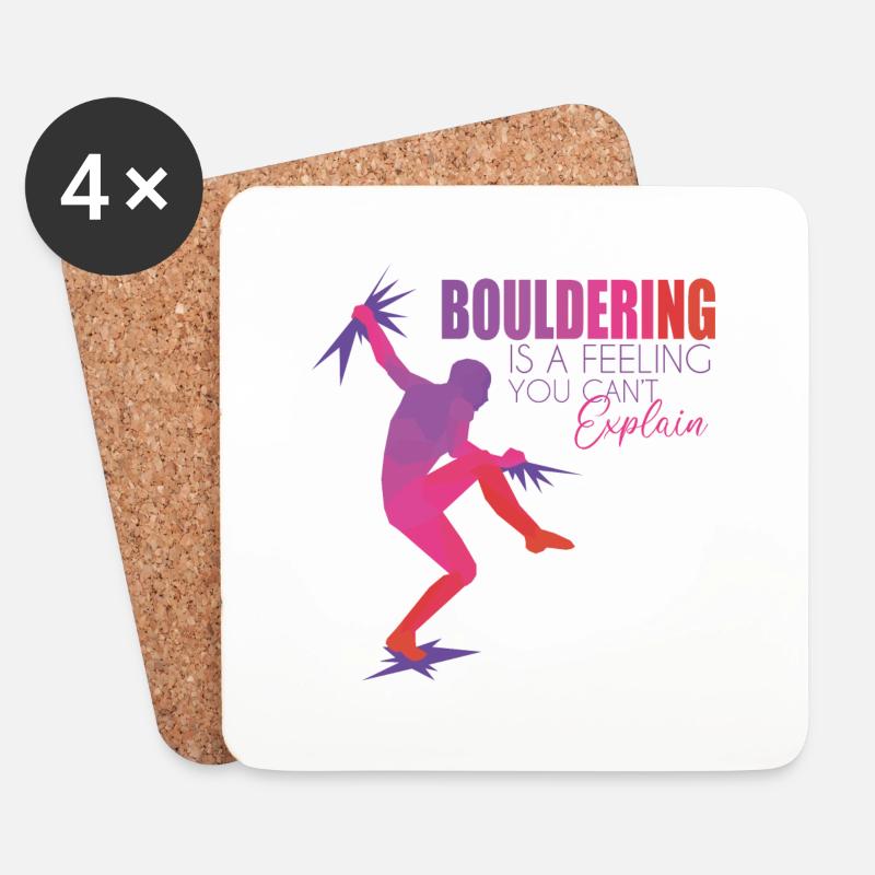 Bouldern - Untersetzer (4er-Set) - Weiß