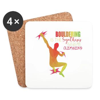 Bouldering - Coasters (set of 4) - white - Front
