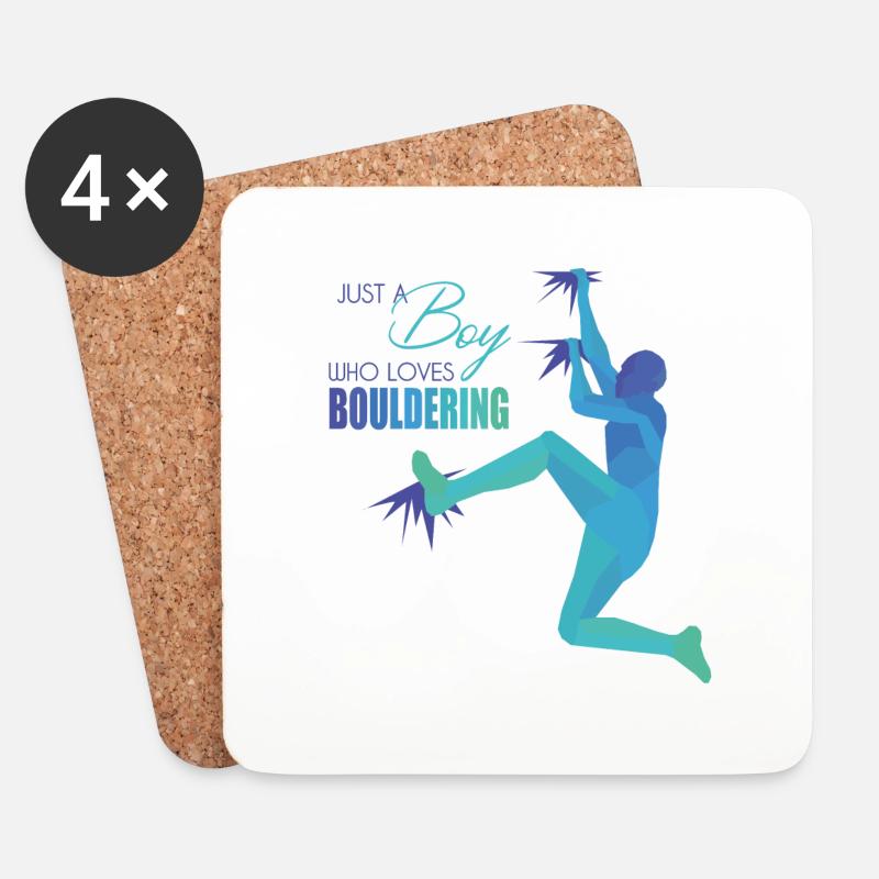 Bouldern - Untersetzer (4er-Set) - Weiß