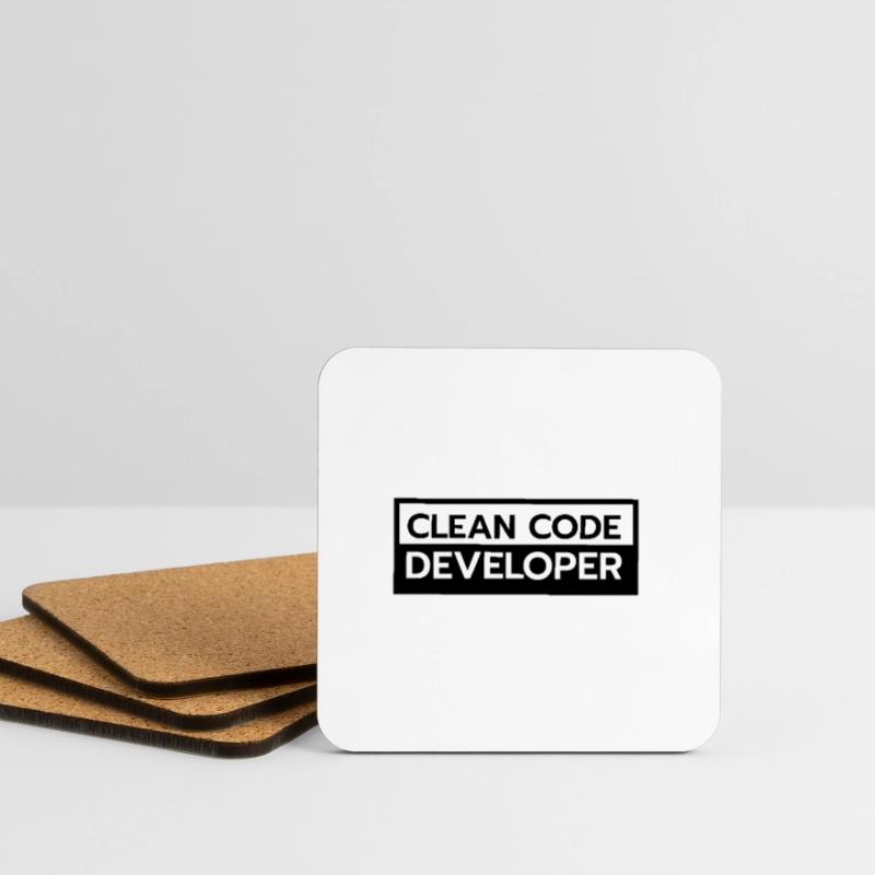 Clean Code Entwickler Coder Programmierer Geschenk Untersetzer (4er-Set)
