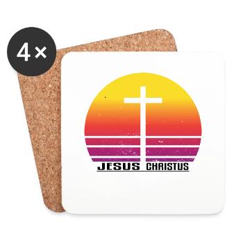 Jesus Christ - Coasters (set of 4) - white - Front