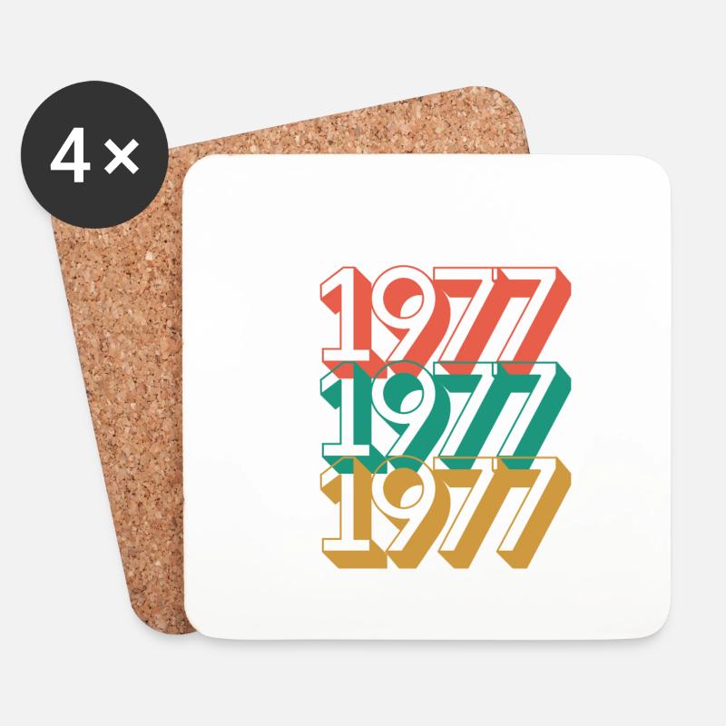 1977 - Untersetzer (4er-Set) - Weiß