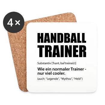 Handball Trainer Hobby Sport Geschenk - Untersetzer (4er-Set) - Weiß - Vorne