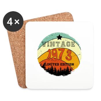 Vintage 1973 Limited - Untersetzer (4er-Set) - Weiß - Vorne