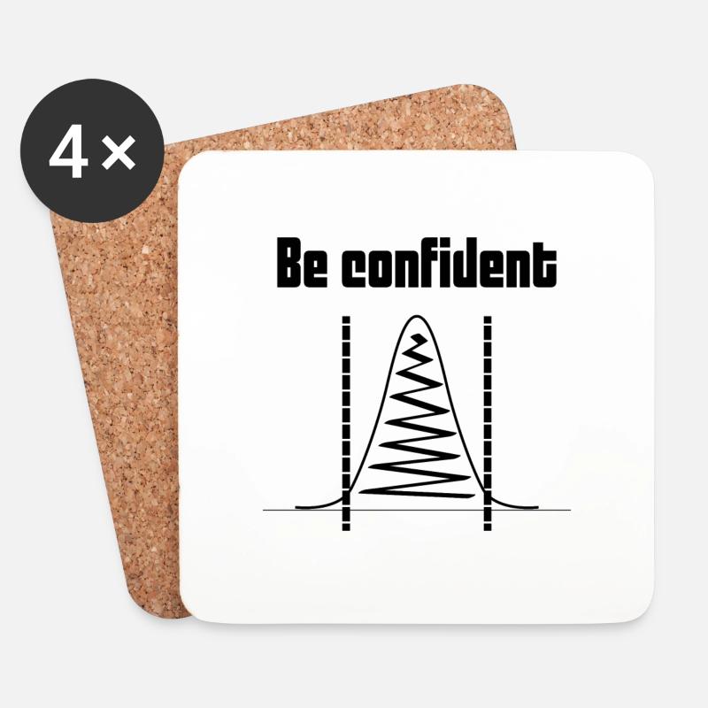 Be confident Informatik Datenwissenschaft Geschenk - Untersetzer (4er-Set) - Weiß