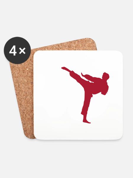 Karate - Coasters (set of 4) - white