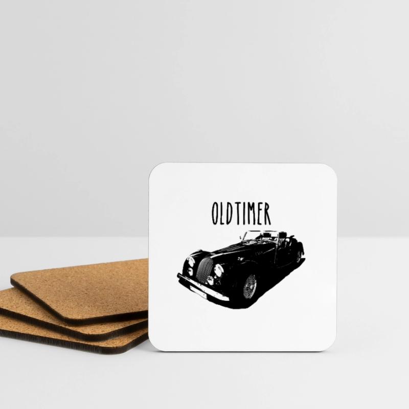 Britischer Oldtimer - Plus4 oder Plus8 Untersetzer (4er-Set)