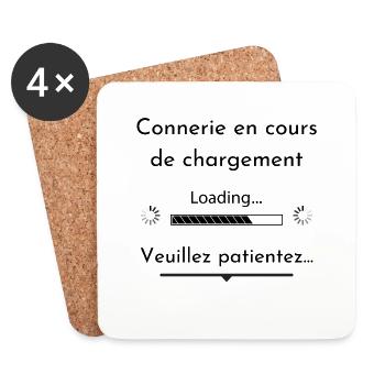 Connerie en cours de chargement - Dessous de verre (lot de 4) - blanc - Devant