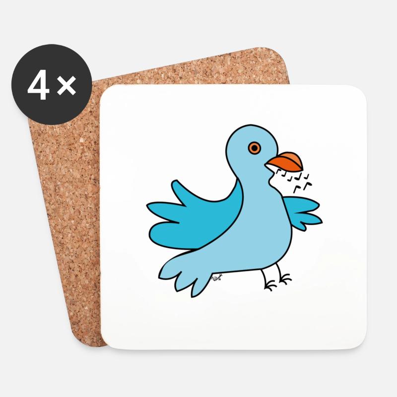 Dove - Coasters (set of 4) - white