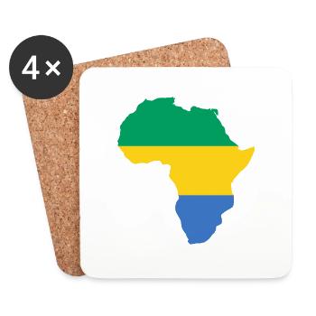 Gabon - Coasters (set of 4) - white - Front