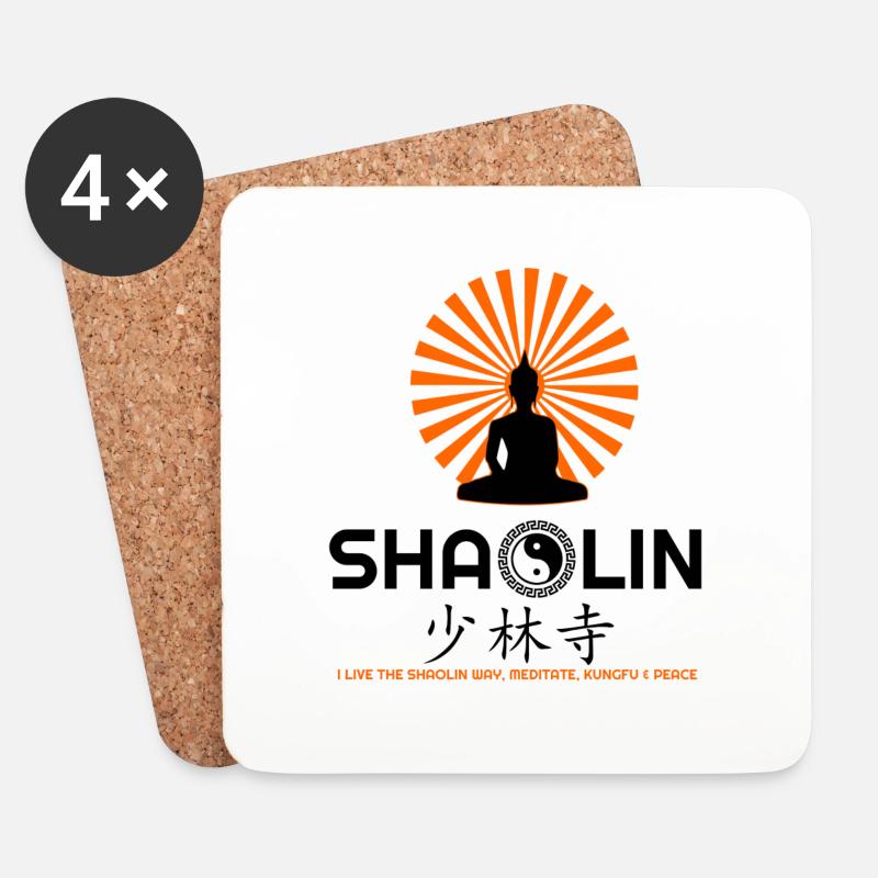 Ich liebe Shaolin, Shaolin Kung Fu, Shaolin Hoodies, - Untersetzer (4er-Set) - Weiß