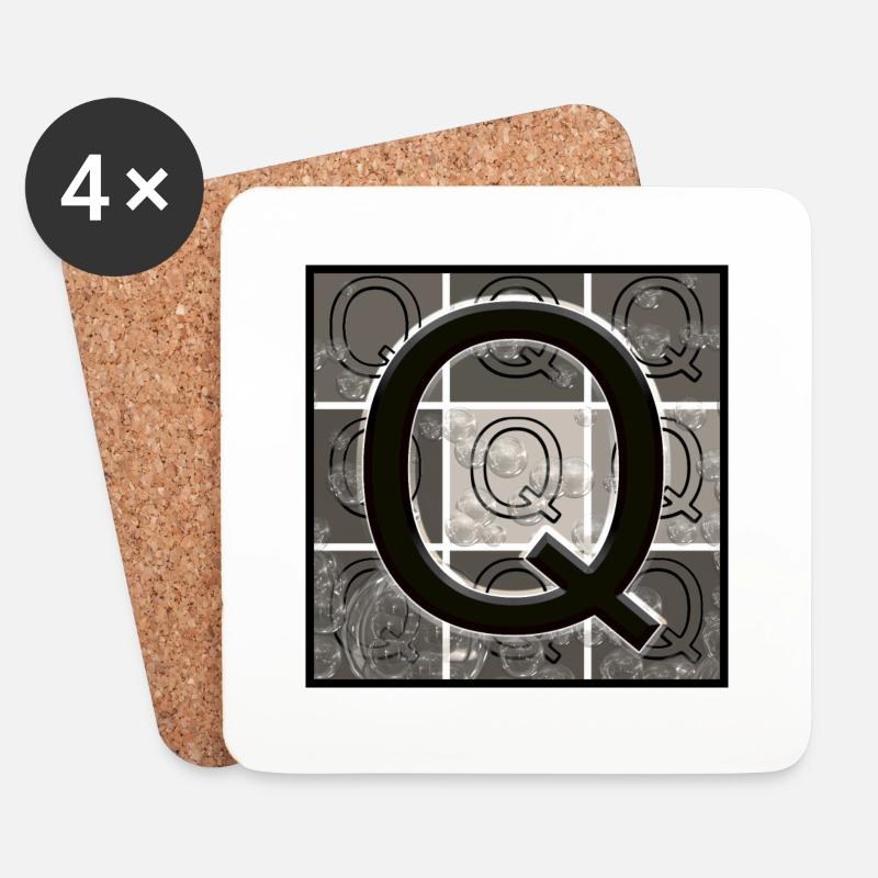 Versal Q - Untersetzer (4er-Set) - Weiß