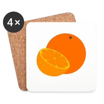 orange - Untersetzer (4er-Set) - Weiß - Vorne
