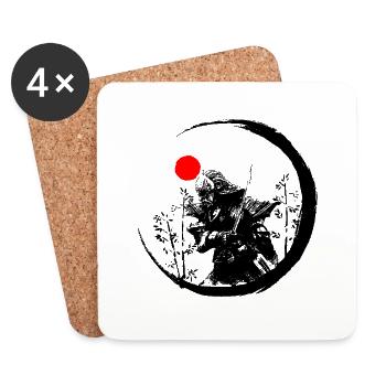 samurai 2 - Coasters (set of 4) - white - Front