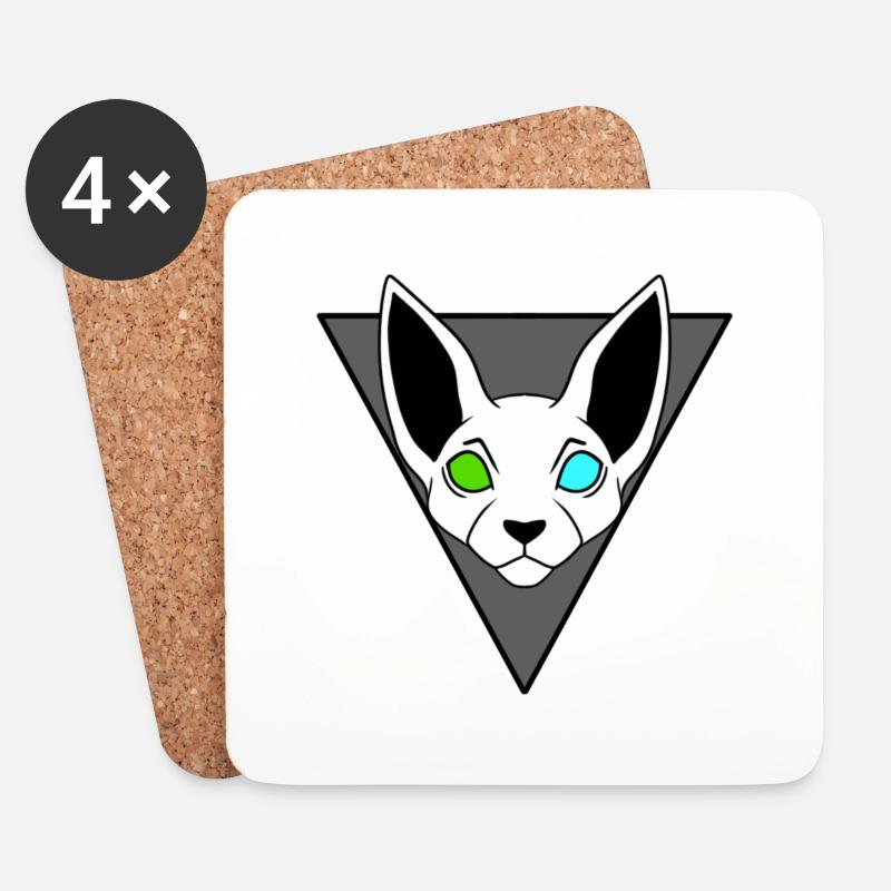 Sphinx cat - Untersetzer (4er-Set) - Weiß