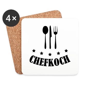 chefkoch - Untersetzer (4er-Set) - Weiß - Vorne