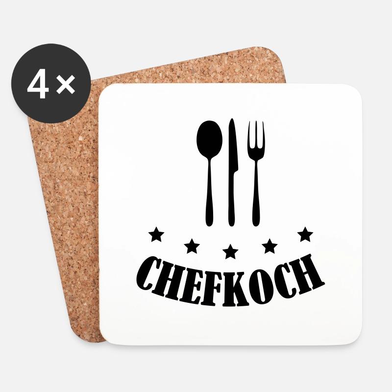 chefkoch - Untersetzer (4er-Set) - Weiß