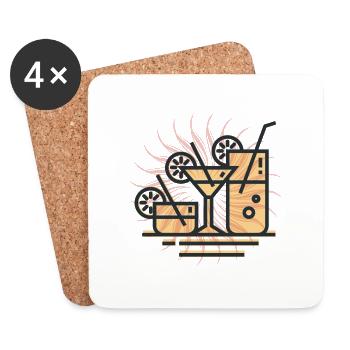 Let’s celebrate - Coasters (set of 4) - white - Front