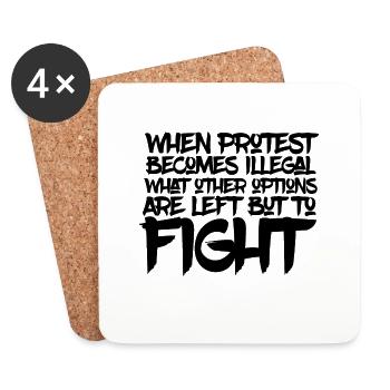 Fight tyranny - Coasters (set of 4) - white - Front