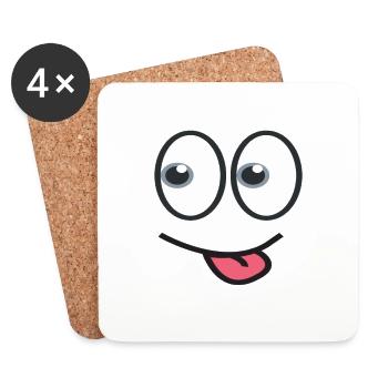 Be Happy - Untersetzer (4er-Set) - Weiß - Vorne