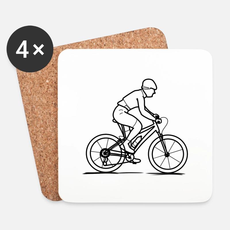 Fahrrad Fahrrad 2 - Untersetzer (4er-Set) - Weiß