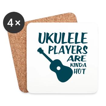 Ukulele players gift musician Hawaii - Coasters (set of 4) - white - Front
