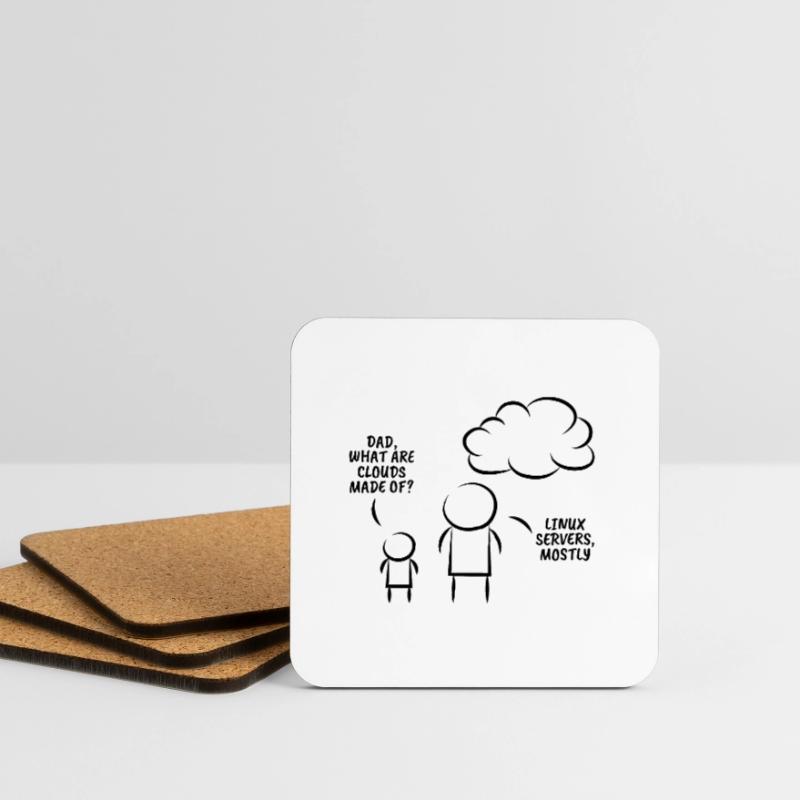 Linux servers Programmation cadeau d’information Dessous de verre (lot de 4)