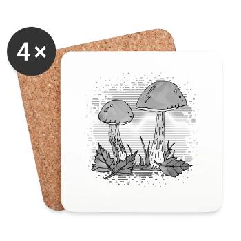 fungi - Coasters (set of 4) - white - Front