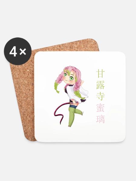 Mitsuri Kanroji - Untersetzer (4er-Set) - Weiß
