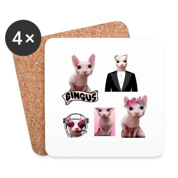 Bingus Meme - Coasters (set of 4) - white - Front