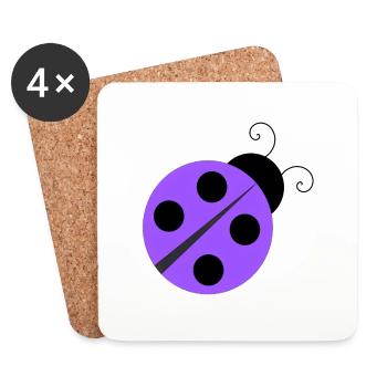 ladybird - Coasters (set of 4) - white - Front