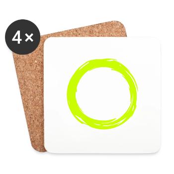 Kreis - Untersetzer (4er-Set) - Weiß - Vorne