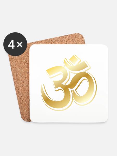 Golden OM Symbol by The Manzanita´s - Untersetzer (4er-Set) - Weiß