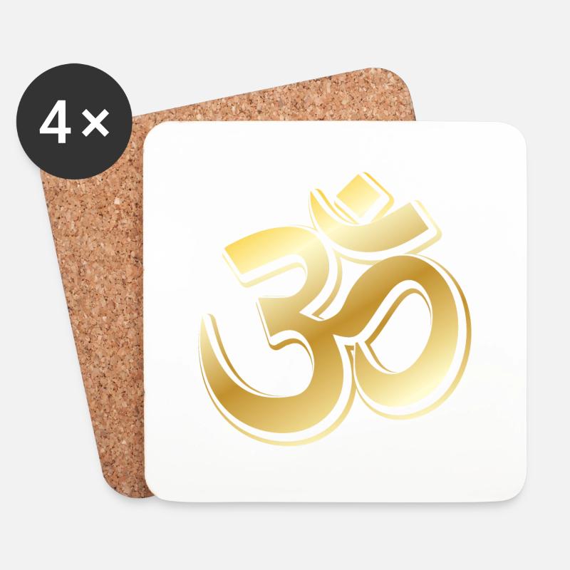 Golden OM Symbol by The Manzanita´s - Untersetzer (4er-Set) - Weiß