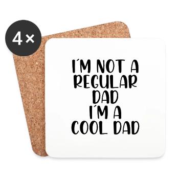 Je ne suis pas un régulateur papa - Dessous de verre (lot de 4) - blanc - Devant