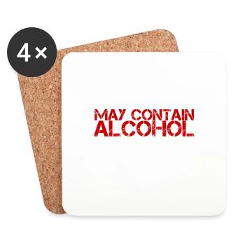 I love alcohol - Coasters (set of 4) - white - Front