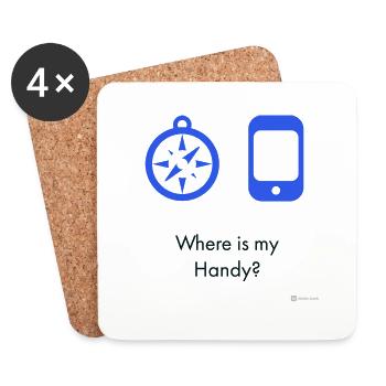Where is my mobile phone? - Coasters (set of 4) - white - Front