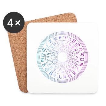 L’œil de l’univers - Dessous de verre (lot de 4) - blanc - Devant