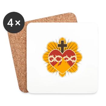 Sacred Heart - Coasters (set of 4) - white - Front