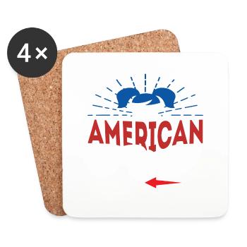 AMERICAN GIRL - Dessous de verre (lot de 4) - blanc - Devant