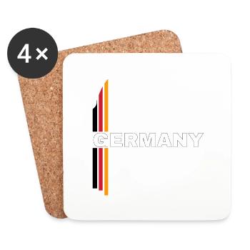 Germany - Dessous de verre (lot de 4) - blanc - Devant