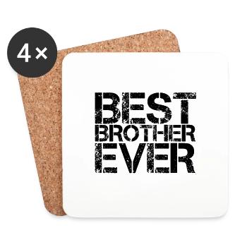 der beste Bruder - Untersetzer (4er-Set) - Weiß - Vorne