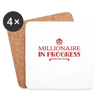 vers la richesse - Dessous de verre (lot de 4) - blanc - Devant