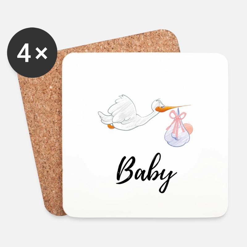 BABY - Untersetzer (4er-Set) - Weiß