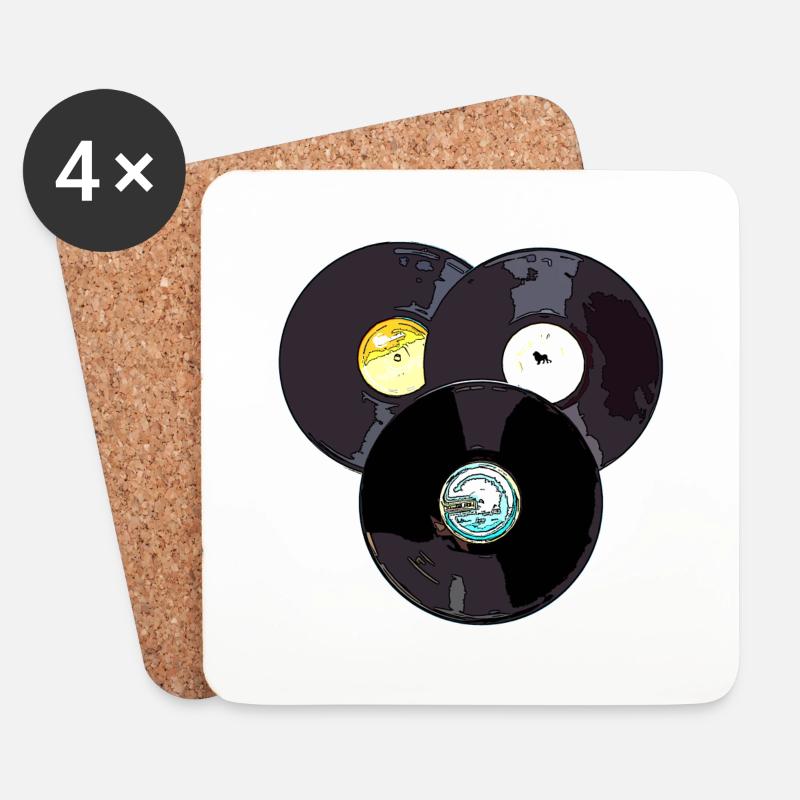 VINYL - Untersetzer (4er-Set) - Weiß
