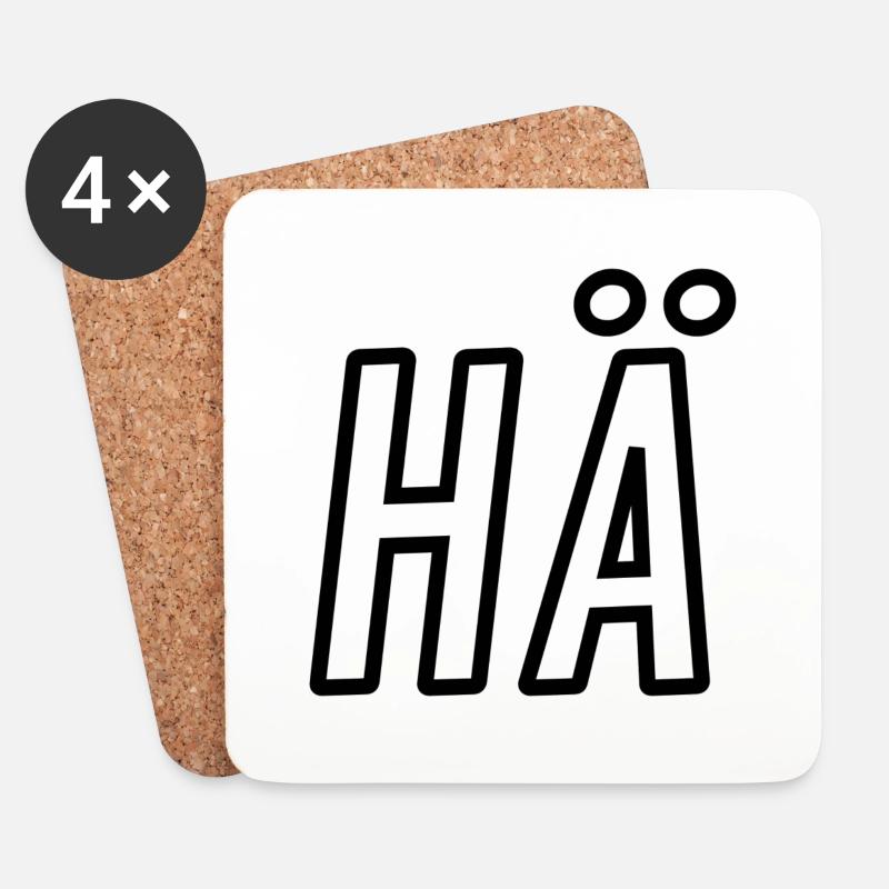 HÄ - Untersetzer (4er-Set) - Weiß