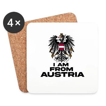 I am from Austria - Dessous de verre (lot de 4) - blanc - Devant